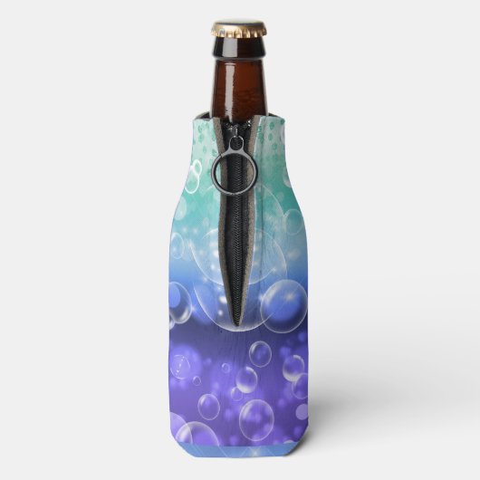 Onder het Zee Tropische Oceaan Sparkle Bubbles Flesjeskoeler (Fles Achterkant)