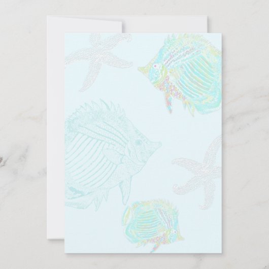 Onder het Zee Tropische vissenherberging Kaart (Achterkant)