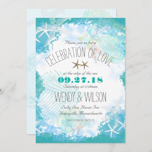 Onder het Zee Tropische vissenherberging Kaart (Voorkant / Achterkant)