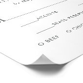 Onder het Zee Trouwen RSVP met Maaltijdkeuze Poster (Hoek)