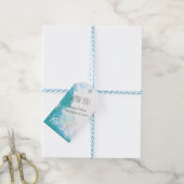 Onder het Zee Turquoise dank u voor uw steun Cadeaulabel (Met Touw)