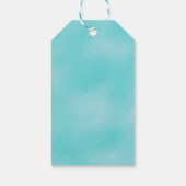 Onder het Zee Turquoise dank u voor uw steun Cadeaulabel (Achterkant)