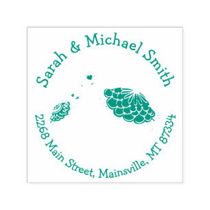 Onder het Zee Turtle Baby shower Zelfinktende Stempel