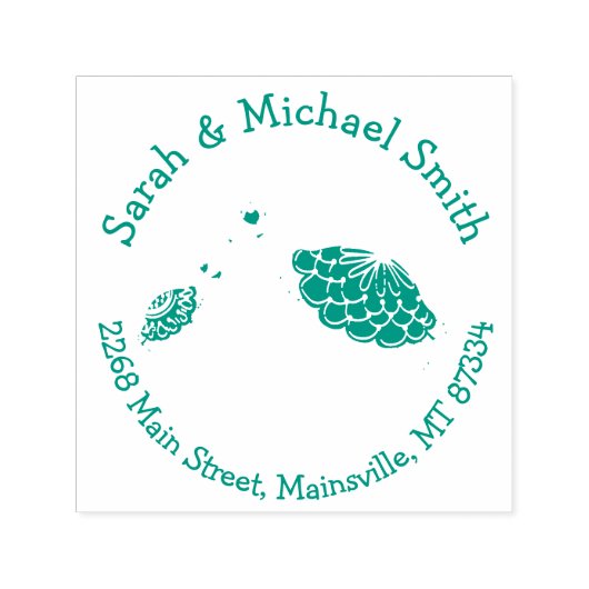 Onder het Zee Turtle Baby shower Zelfinktende Stempel (Design)