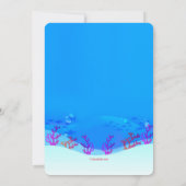 Onder het Zee Turtle Birthday Invitation Kaart (Achterkant)