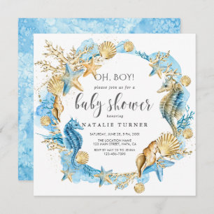 Onder het Zee   Uitnodiging tot Baby shower van Oh