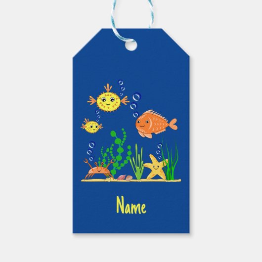 Onder het Zee vallen Cadeaulabel (Voorkant)