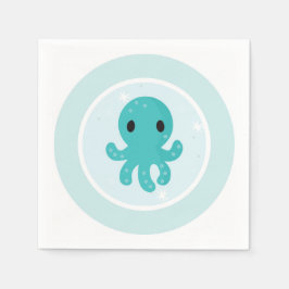 Onder het Zee van Birthday Party Octopus Servet