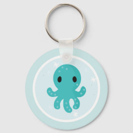 Onder het Zee van Birthday Party Octopus Sleutelhanger