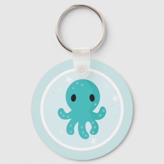 Onder het Zee van Birthday Party Octopus Sleutelhanger (Voorkant)