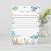 Onder het Zee Verjaardag Capsule Bericht Kaart (Staand voorkant)