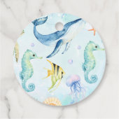 Onder het Zee Verjaardag Dank u Rond Label (Achterkant)