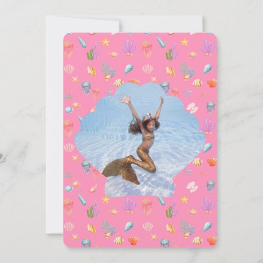 Onder het Zee Verjaardag foto Dank u Kaart (Achterkant)