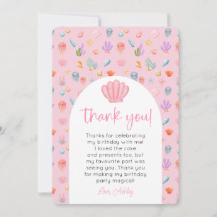 Onder het Zee Verjaardag foto Dank u Kaart