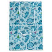 Onder het Zee Verjaardag Gift Wrap Medium Cadeauzakje (Achterkant)