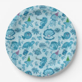 Onder het Zee Verjaardag Gift Wrap Papieren Bordje (Voorkant)