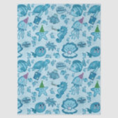 Onder het Zee Verjaardag Gift Wrap Tissuepapier (Voorkant)