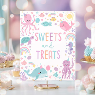 Onder het Zee Verjaardag snoep en traktaties feest Poster