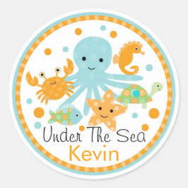 Onder het Zee Verjaardag Sticker