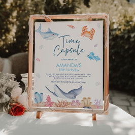 Onder het Zee Verjaardag Tijd Capsule teken Poster