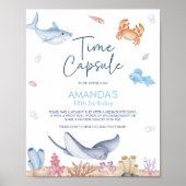Onder het Zee Verjaardag Tijd Capsule teken Poster (Voorkant)