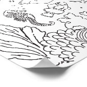 Onder het Zee Verjaardag Zee Life Art Kleurkunst Poster (Hoek)