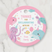 Onder het Zee verjaardagsfeest cadeau gunsten Bedankjes Labels (Voorkant)