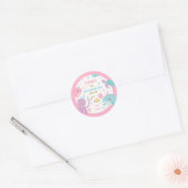 Onder het Zee verjaardagsfeest cadeau gunsten Ronde Sticker (Envelop)