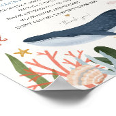 Onder het Zee Verjaardagsfeest Tijd Capsule teken Poster (Hoek)