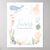 Onder het Zee Verjaardagsfeestgunsten teken Poster (Voorkant)