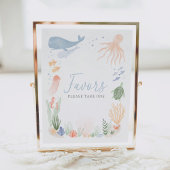 Onder het Zee Verjaardagsfeestgunsten teken Poster