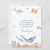 Onder het Zee verjaardagsfeestje bedankje Kaart (Voorkant)