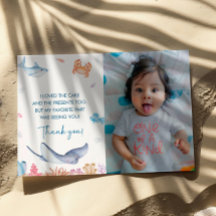 Onder het Zee verjaardagsfeestje bedankje