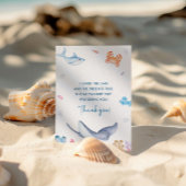 Onder het Zee verjaardagsfeestje bedankje Kaart