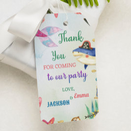 Onder het Zee verjaardagsfeestje dank je Label Cadeaulabel