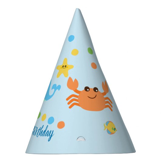 Onder het Zee verjaardagsfeestje Pet Feesthoedjes (Rechts)