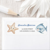 Onder het Zee verjaardagsfeestje retour adres labe Etiket (Insitu)