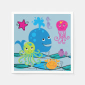 Onder het Zee Verjaardagspapier servet (Voorkant)