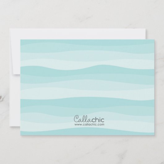 Onder het Zee Verjaardagsuitnodiging Jongens met F Kaart (Achterkant)