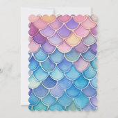 ONDER HET ZEE VERJAARDAGSUITNODIGING VOOR MEISJES KAART (Achterkant)