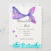 ONDER HET ZEE VERJAARDAGSUITNODIGING VOOR MEISJES KAART (Voorkant)