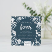 Onder het Zee | Vierde uitnodiging op feestdag (Staand voorkant)