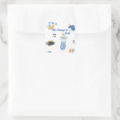 Onder het Zee Vierkante Sticker (Tas)