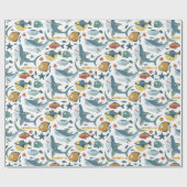 Onder het Zee Vis Haai Oceaan Cadeaupapier (Vlak)