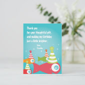 Onder het Zee Vissen Bedankt dat je Kaart post (Staand voorkant)