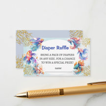 onder het zee vissen Luier Raffle baby shower