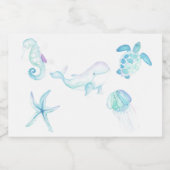 Onder het Zee Voedselcontainer Etiket (Enkel label)