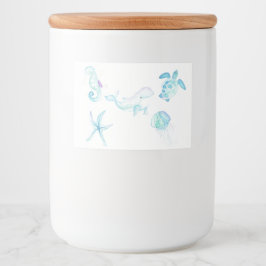 Onder het Zee Voedselcontainer Etiket