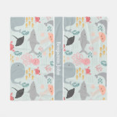 Onder het Zee Vrienden Patroon Fleece Deken (Voorkant (Horizontaal))