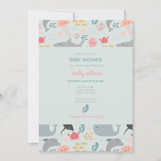 Onder het Zee Vriendenpatroon Kaart (Voorkant)